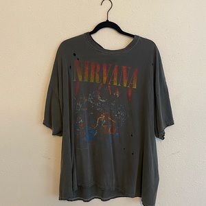 Nirvana band over sized t shirt urban outfitters